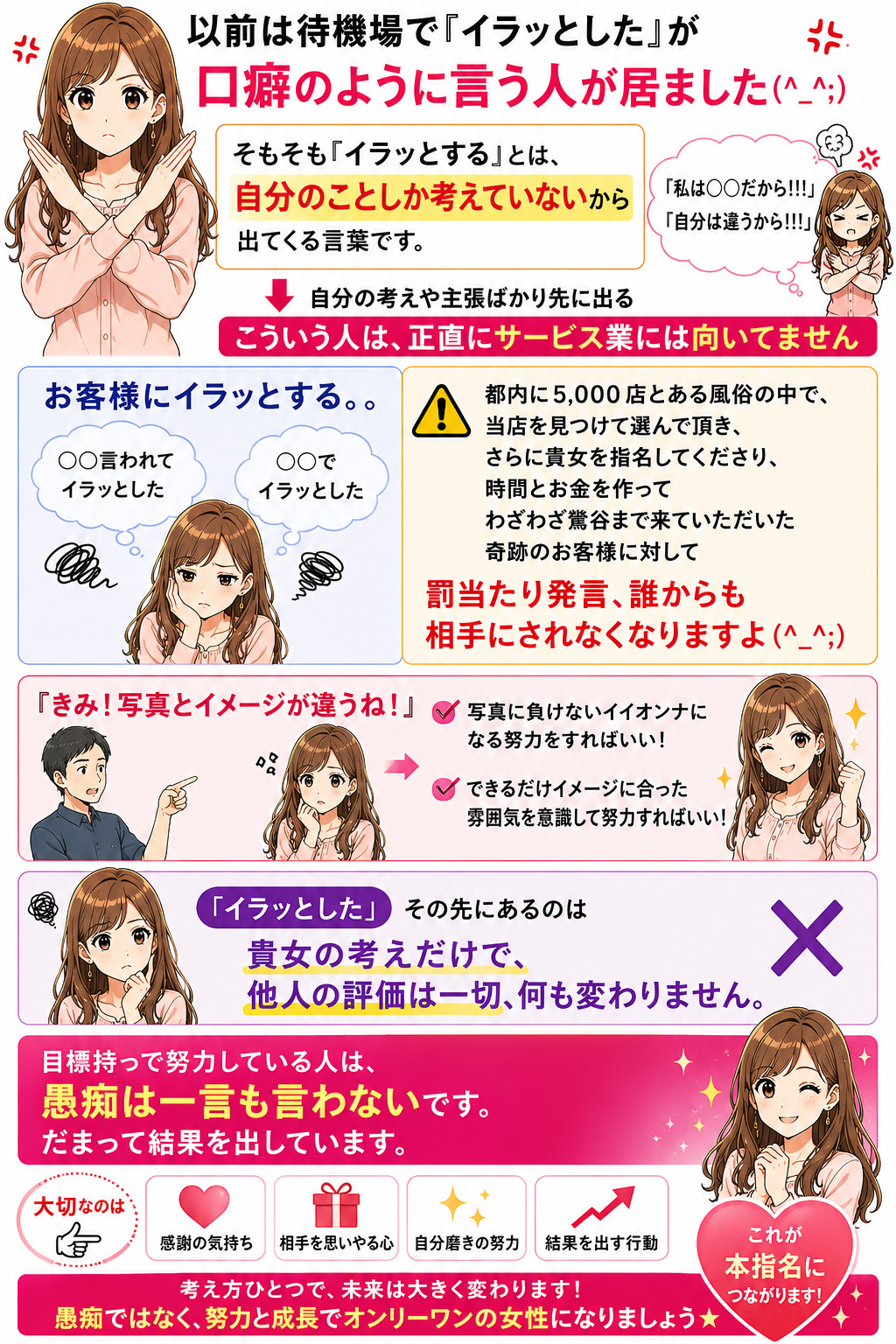 イラッとする