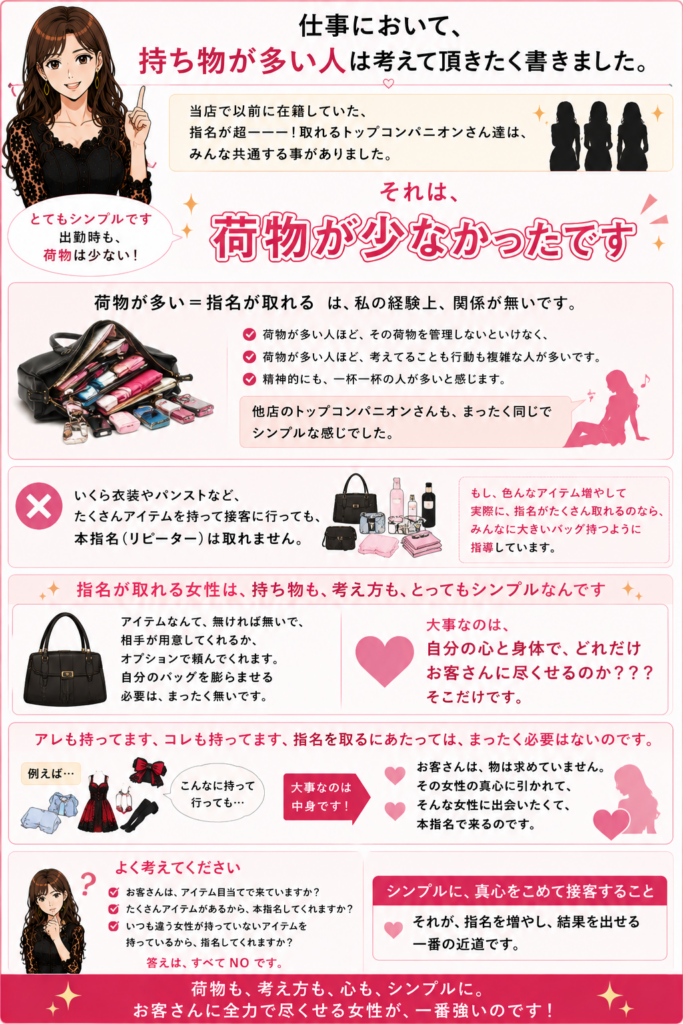 持ち物について