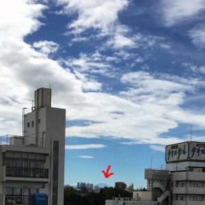 鶯谷から見える富士山